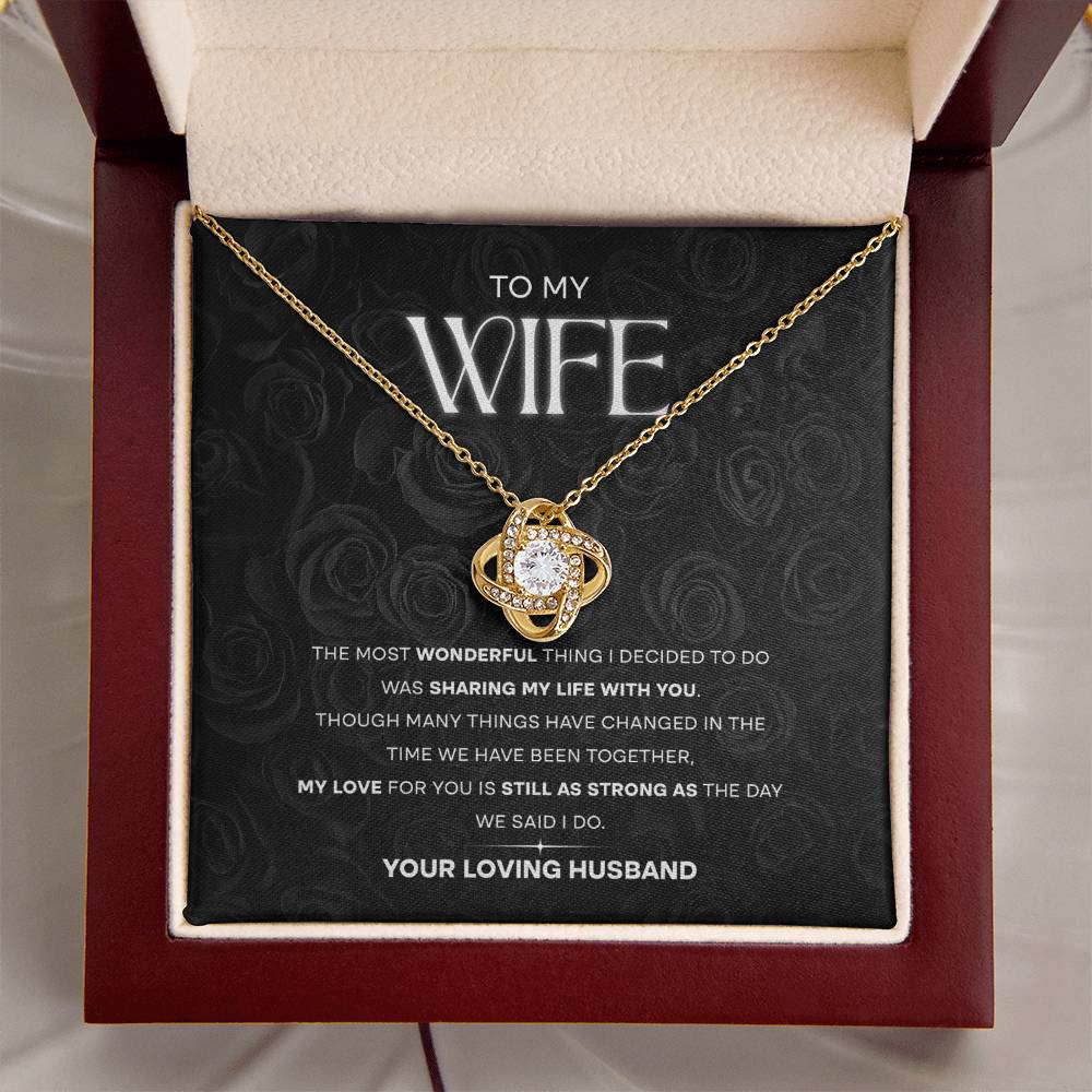 To My Wife – Love Knot Necklace