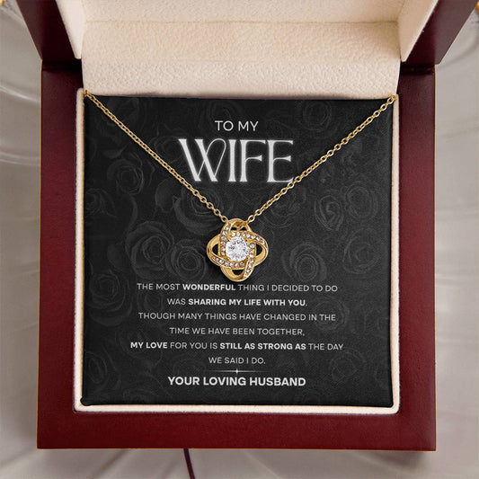 To My Wife – Love Knot Necklace