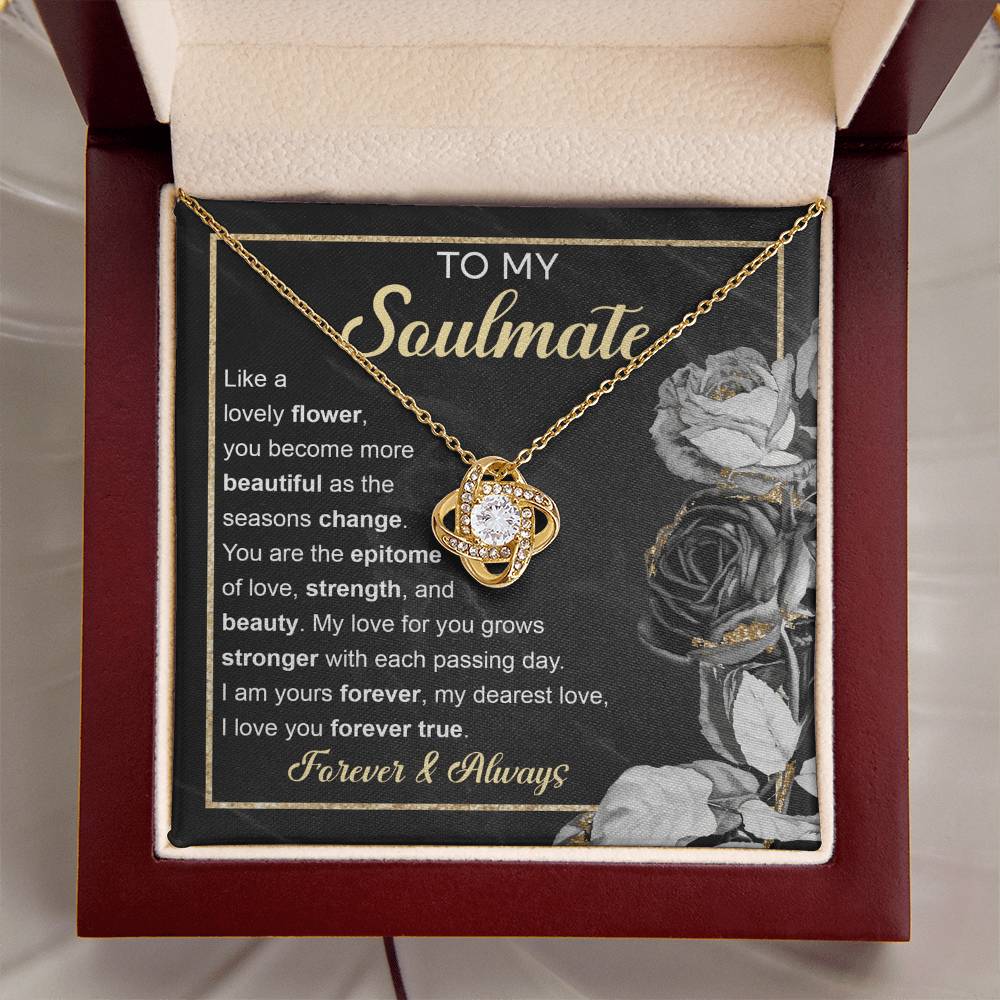 To My Soulmate – Forever & Always Love Knot Necklace