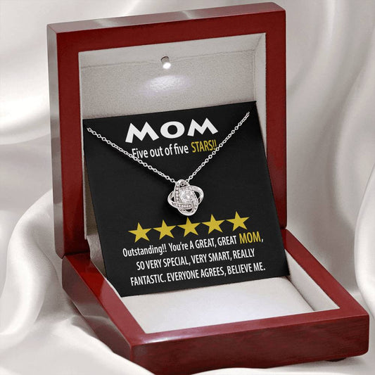 Mom – Five Stars! Love Knot Necklace
