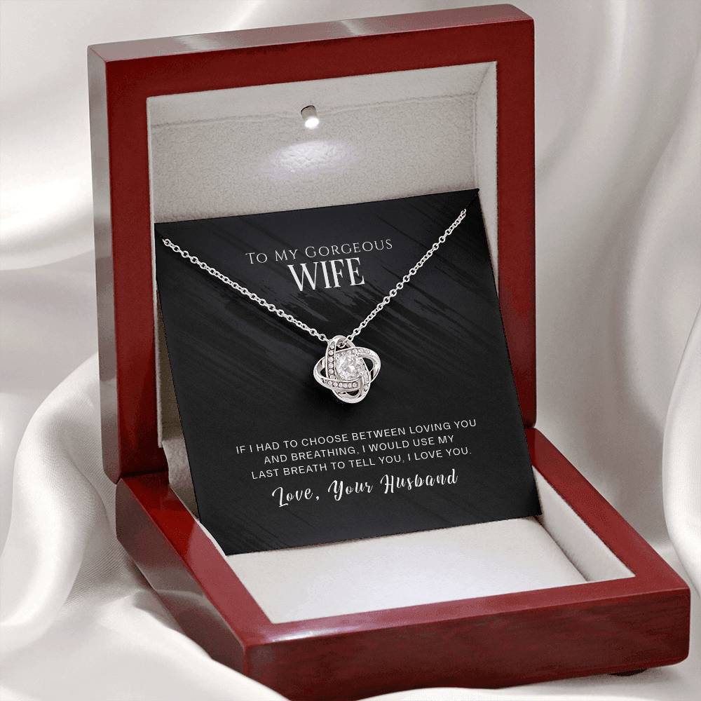 To My Wife My Last Breath | Love Knot Necklace