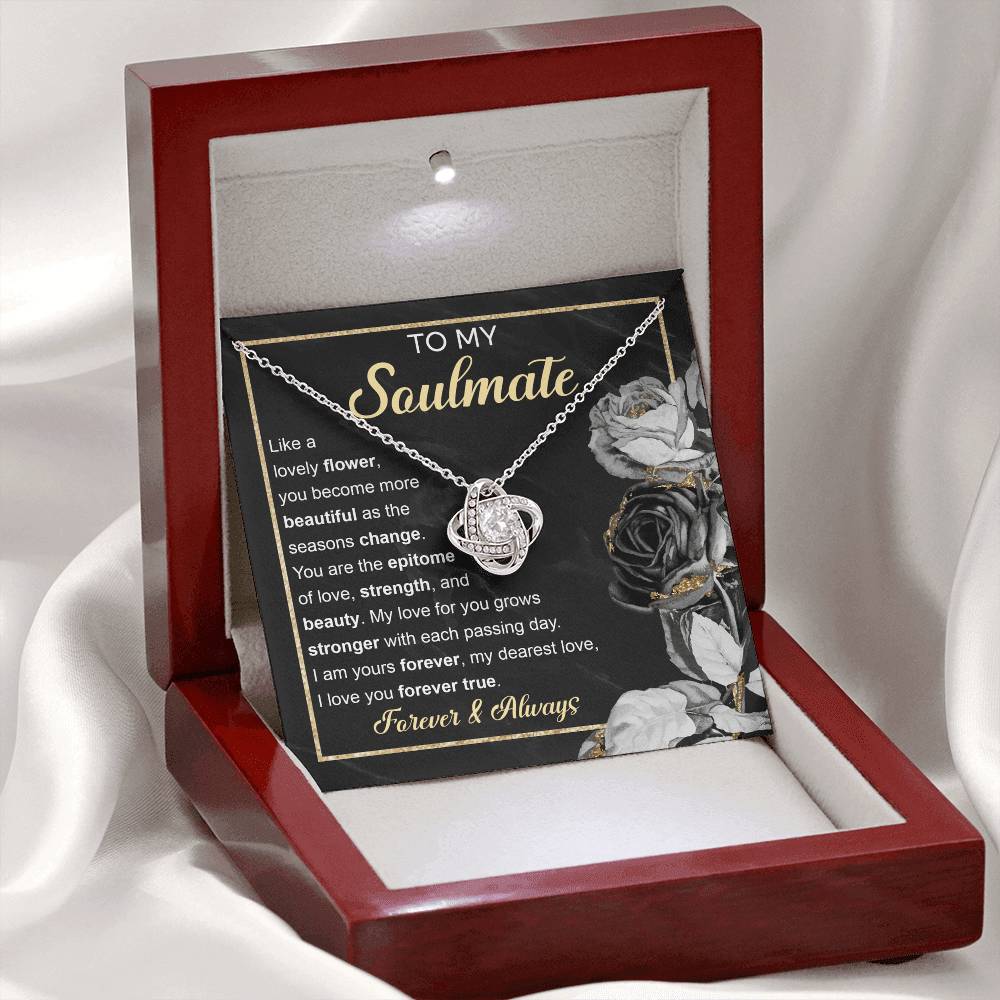 To My Soulmate – Forever & Always Love Knot Necklace