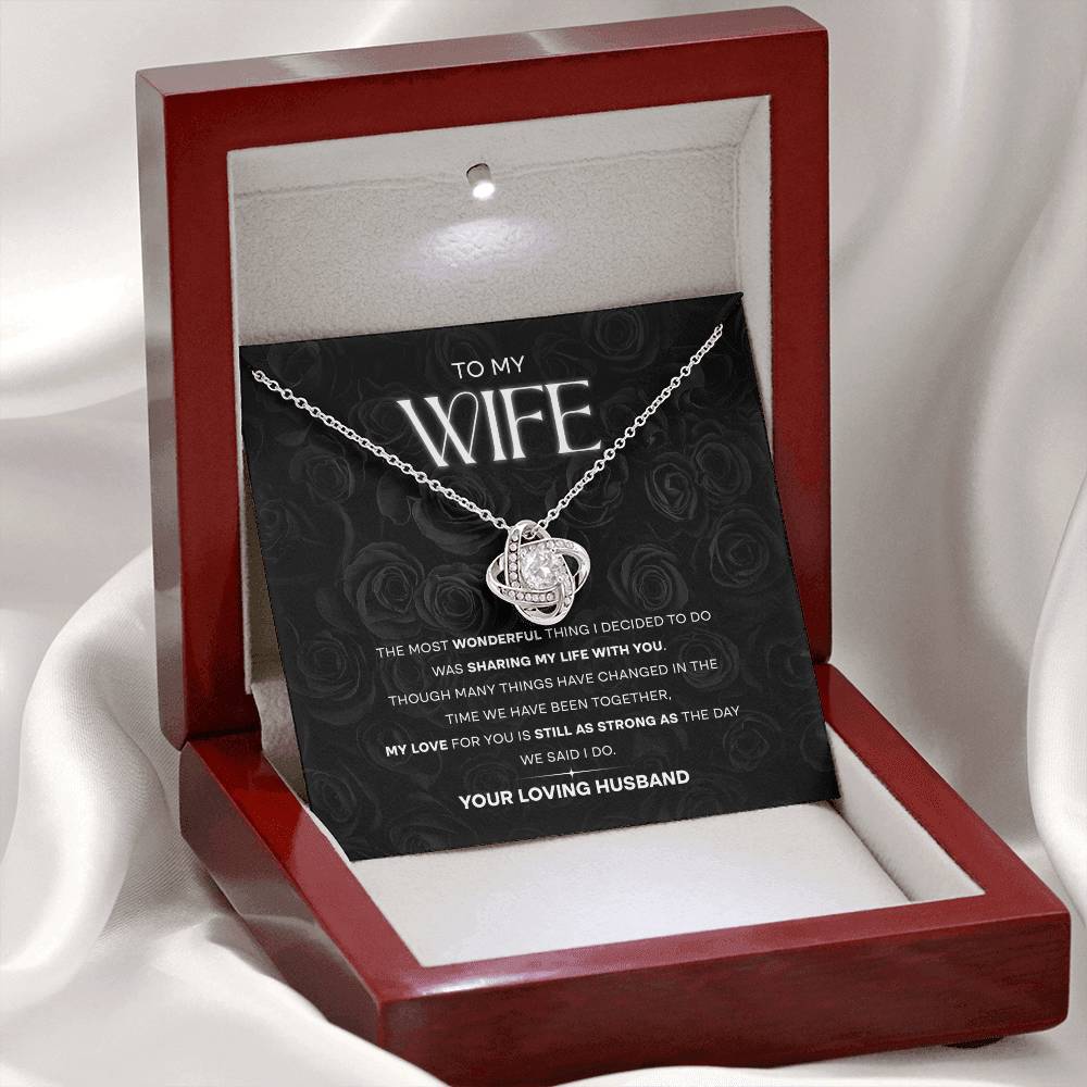 To My Wife – Love Knot Necklace