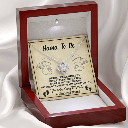 Mama-To-Be Love Knot Necklace – “Enjoy the Ride” Gift for Expecting Moms