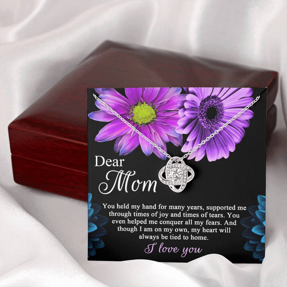 Dear Mom – Love Knot Necklace Gift from Daughter