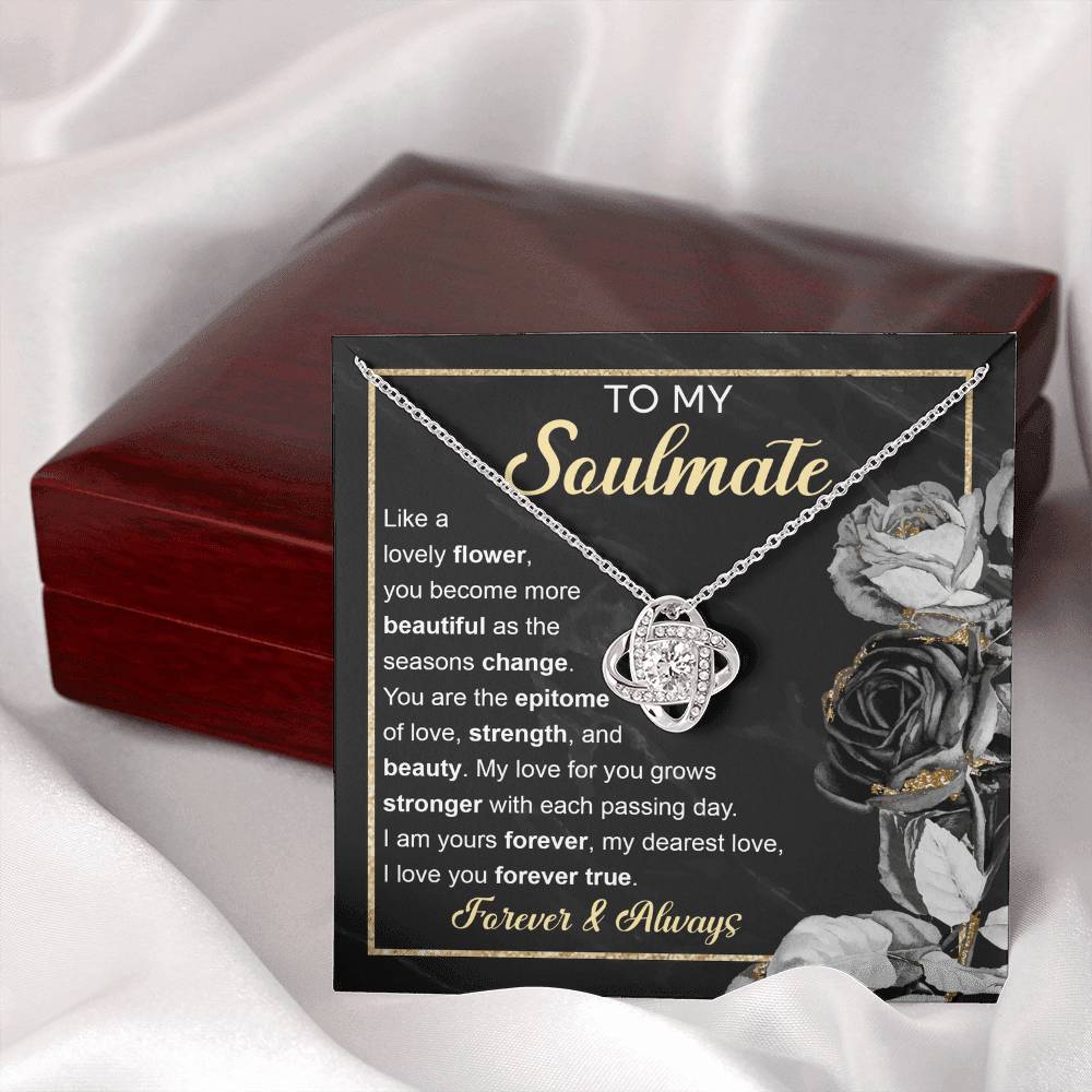 To My Soulmate – Forever & Always Love Knot Necklace