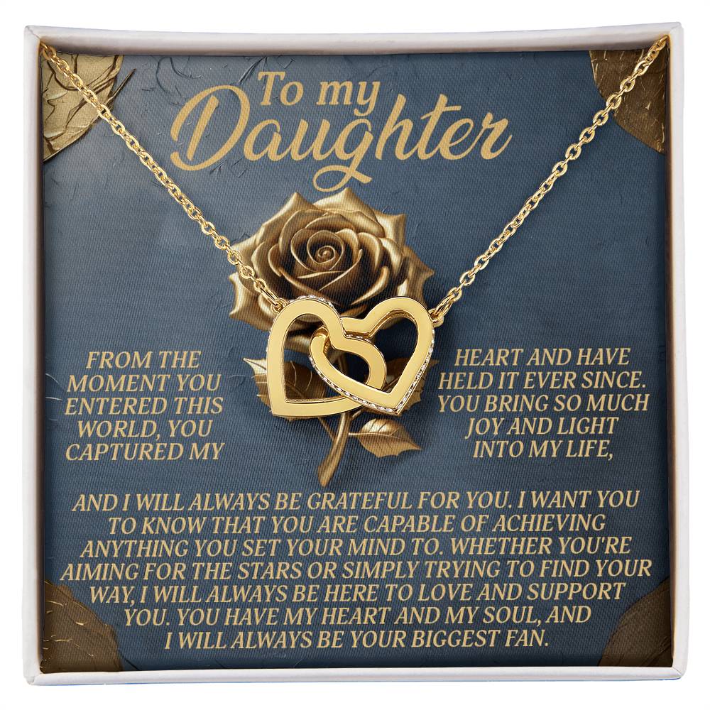 "Always Your Biggest Fan" - Interlocking Heart Necklace