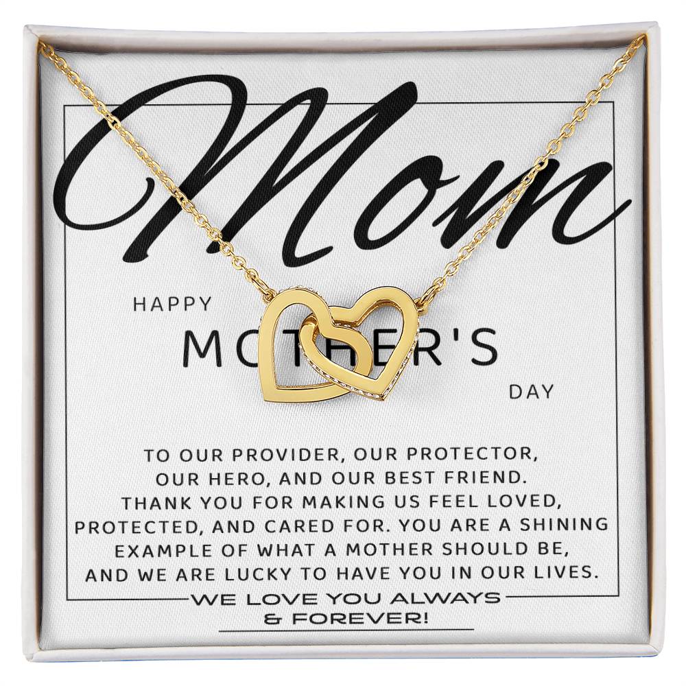 To Our Hero – Interlocking Hearts Necklace for Mom