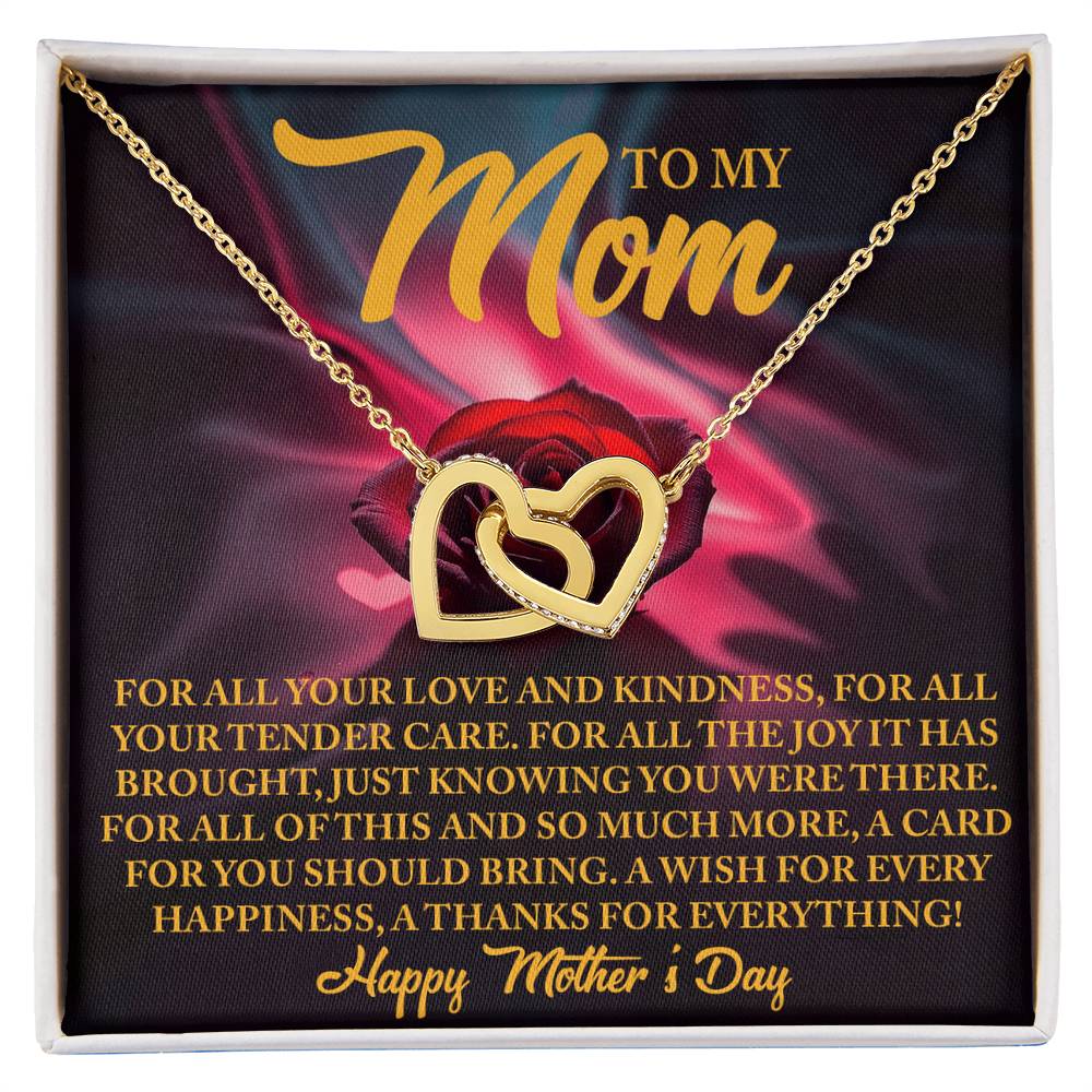 "A Mother's Love" Interlocking Hearts Necklace