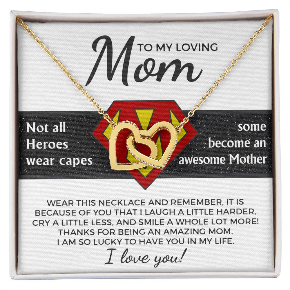 Supermom Interlocking Hearts Necklace – Because Not All Heroes Wear Capes
