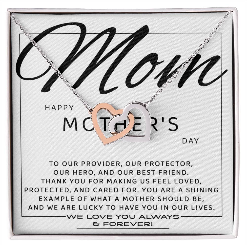 To Our Hero – Interlocking Hearts Necklace for Mom