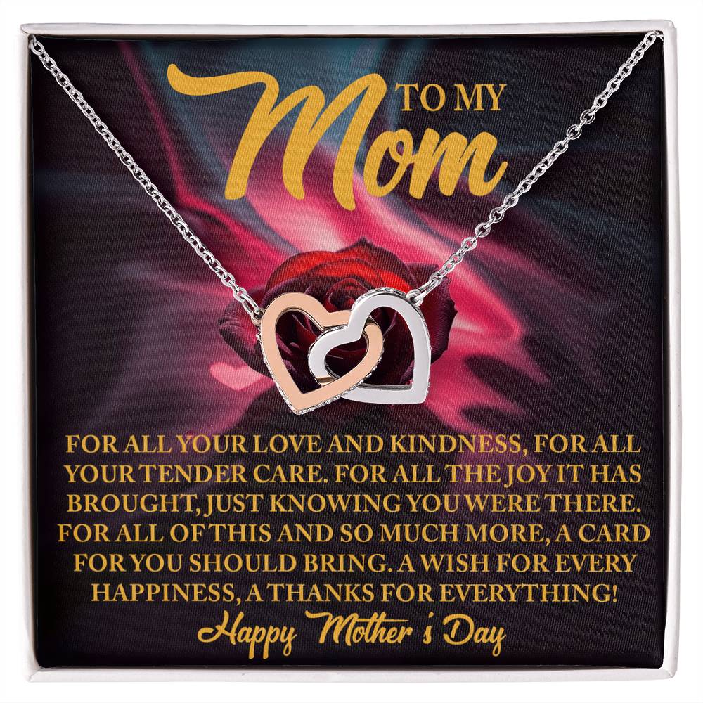"A Mother's Love" Interlocking Hearts Necklace
