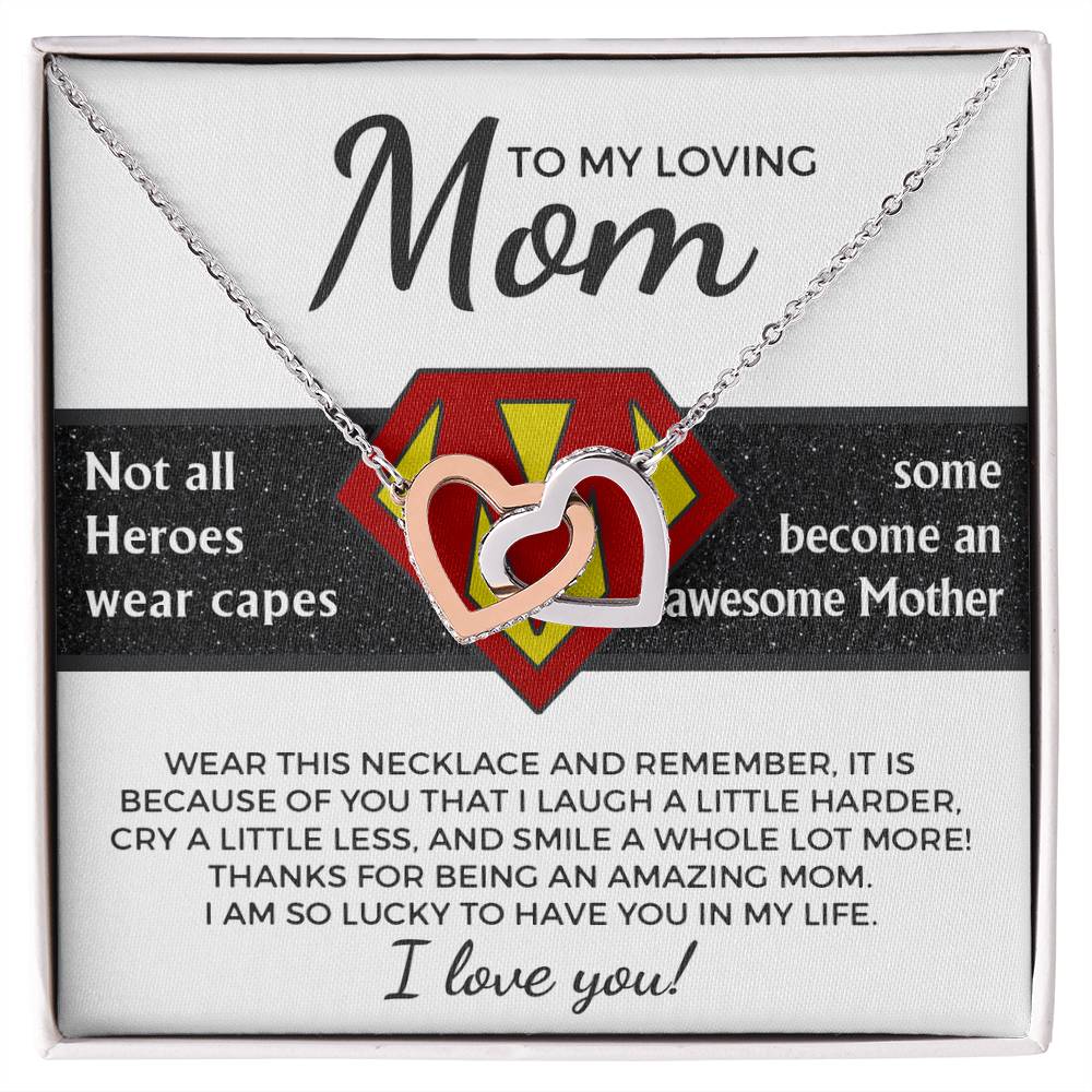 Supermom Interlocking Hearts Necklace – Because Not All Heroes Wear Capes