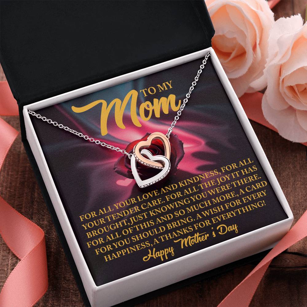 "A Mother's Love" Interlocking Hearts Necklace