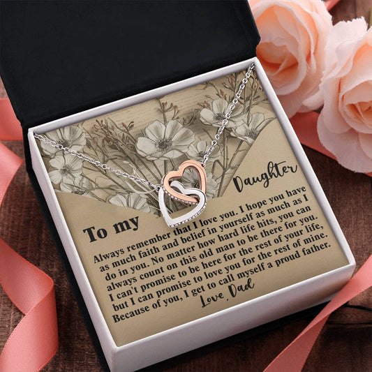 "My Greatest Pride" Interlocking Hearts Necklace