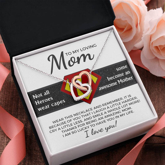 Supermom Interlocking Hearts Necklace – Because Not All Heroes Wear Capes