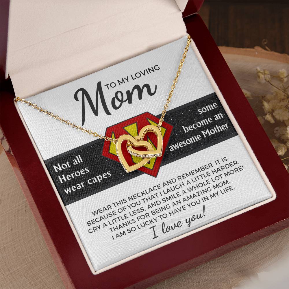 Supermom Interlocking Hearts Necklace – Because Not All Heroes Wear Capes