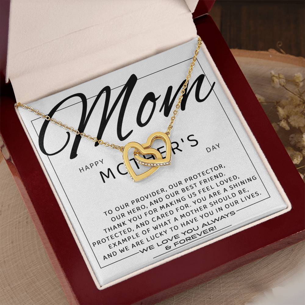 To Our Hero – Interlocking Hearts Necklace for Mom