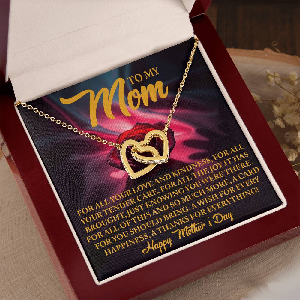 "A Mother's Love" Interlocking Hearts Necklace
