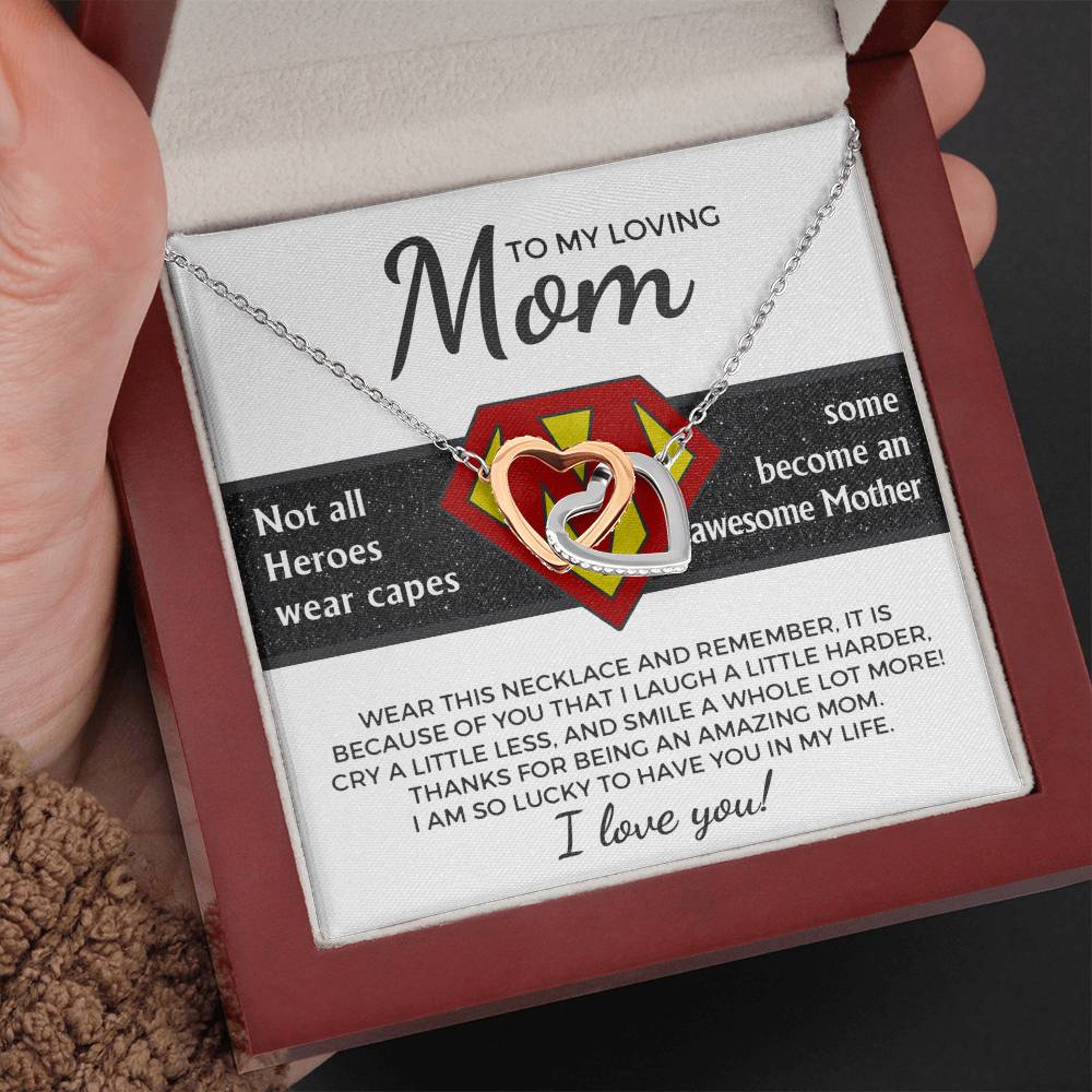 Supermom Interlocking Hearts Necklace – Because Not All Heroes Wear Capes