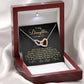 To My Daughter - Baby Girl - Interlocking Heart Necklace