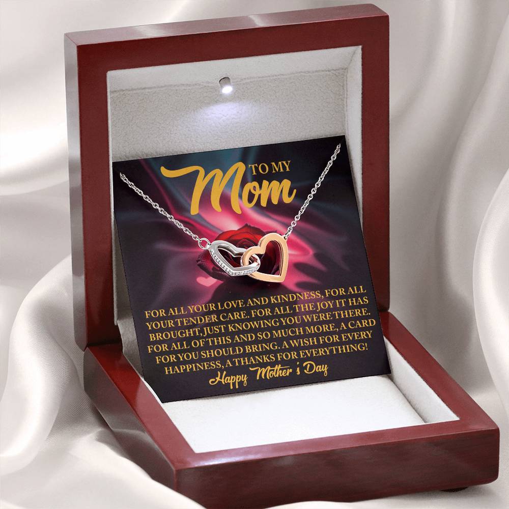 "A Mother's Love" Interlocking Hearts Necklace