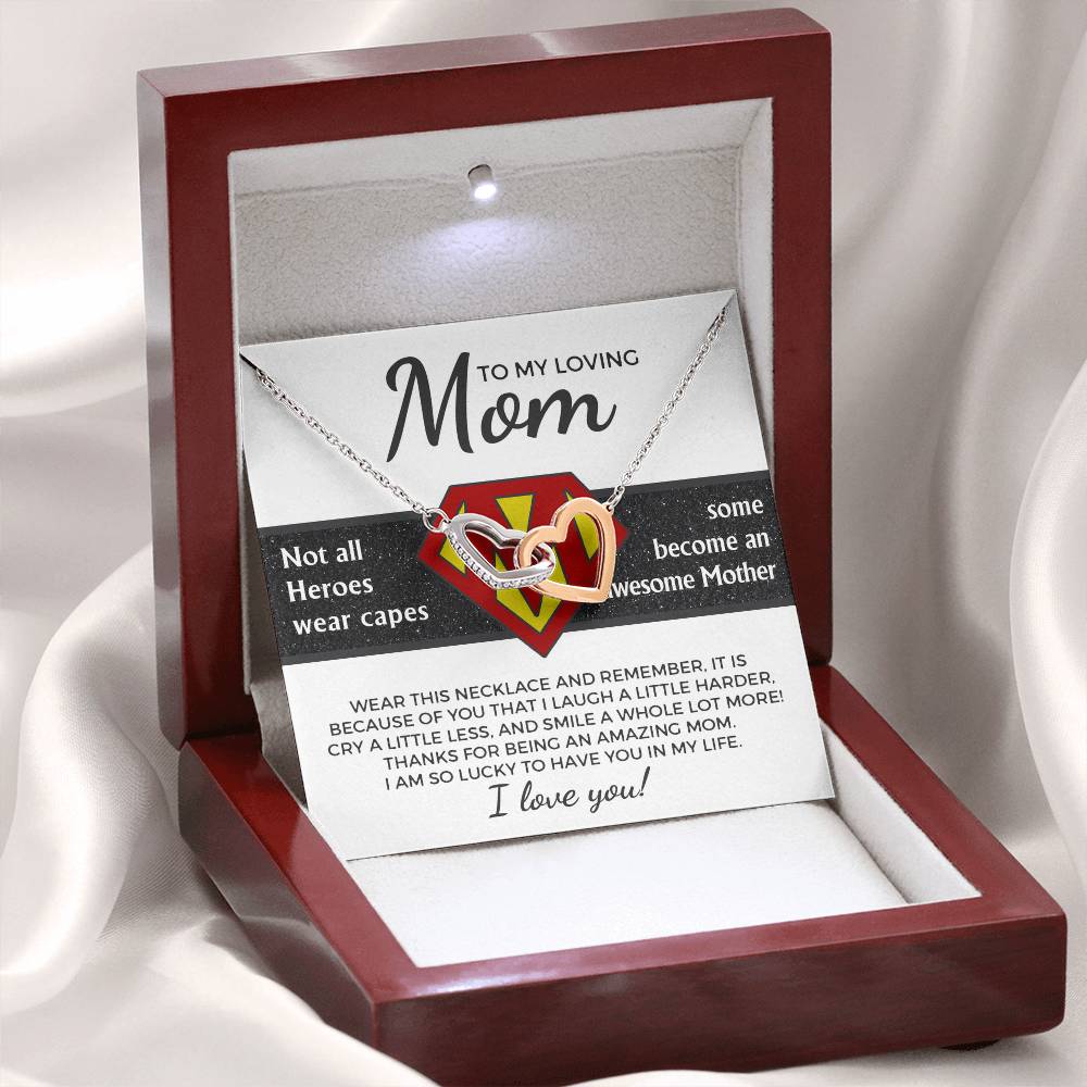 Supermom Interlocking Hearts Necklace – Because Not All Heroes Wear Capes