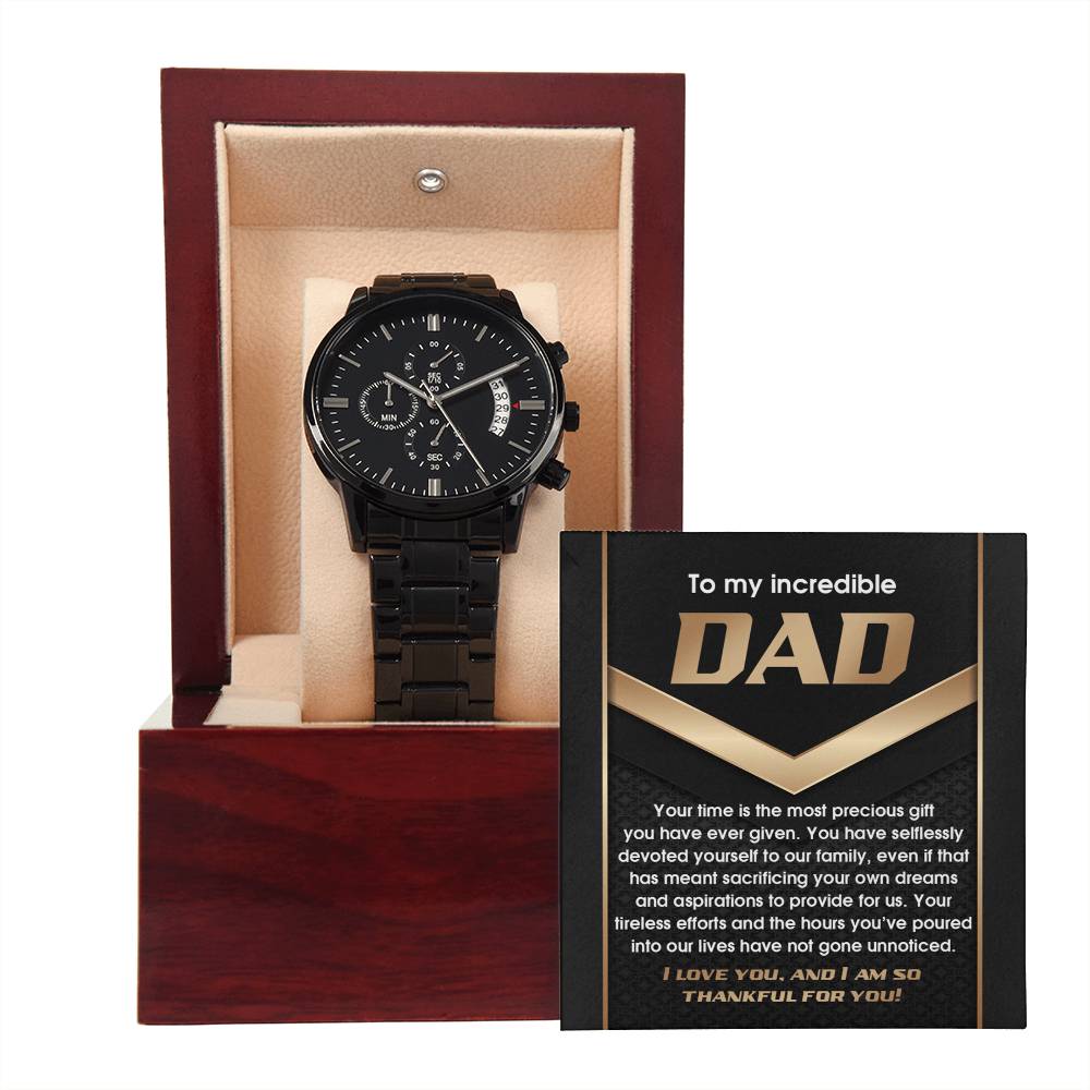 Dad-Most Precious Gift-Metal Chronograph Watch (3)