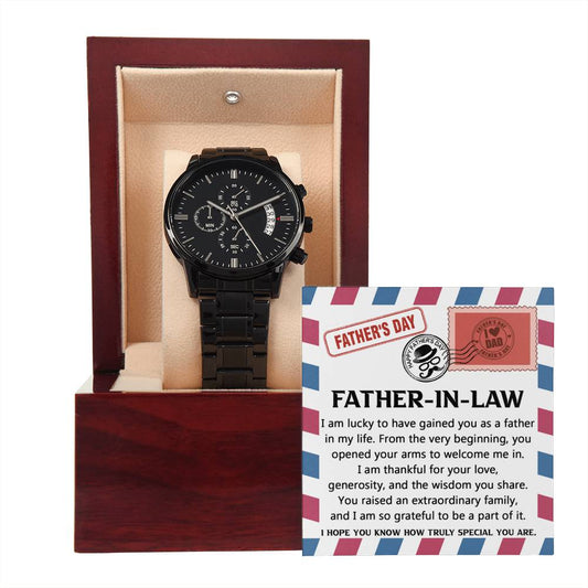 Father-in-Law Chronograph Watch Gift for Father’s Day