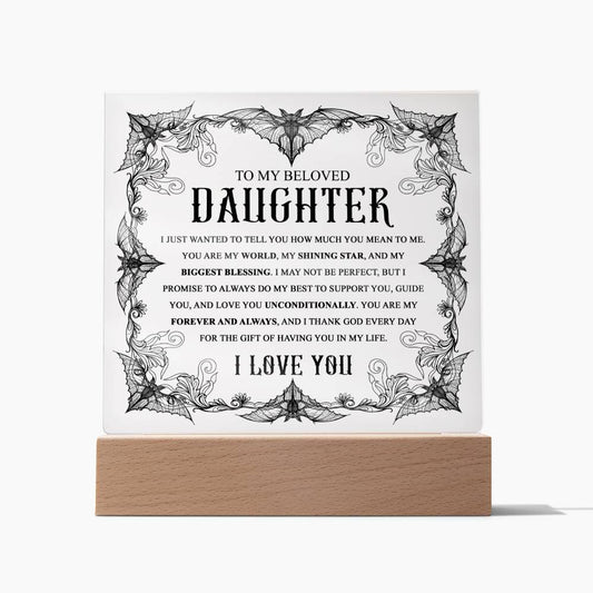 To My Beloved Daughter Biggest Blessing - Acrylic Plaque