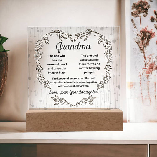 Grandma Cherished Forever - Acrylic Square LED