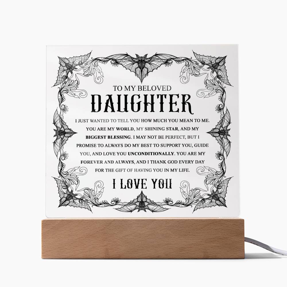 To My Beloved Daughter Biggest Blessing - Acrylic Plaque