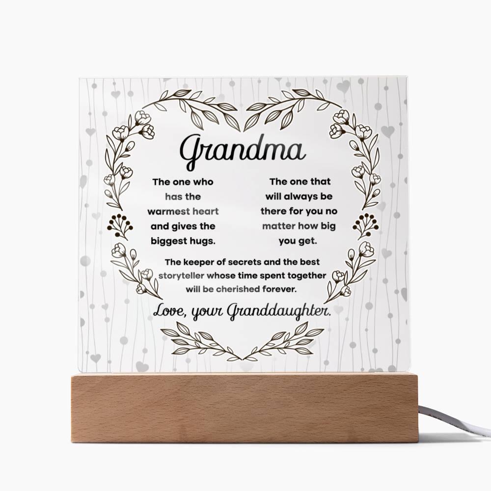 Grandma Cherished Forever - Acrylic Square LED