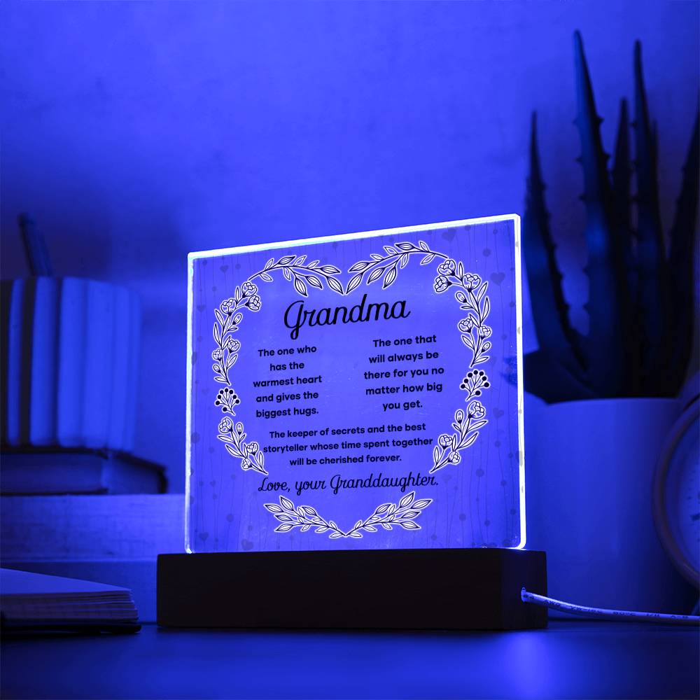 Grandma Cherished Forever - Acrylic Square LED