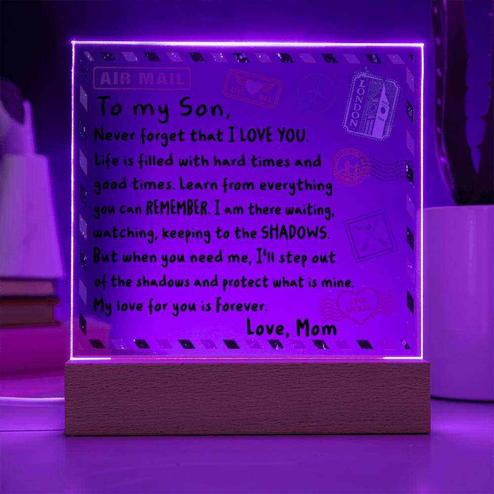 A Letter To My Son - Acrylic Plaque