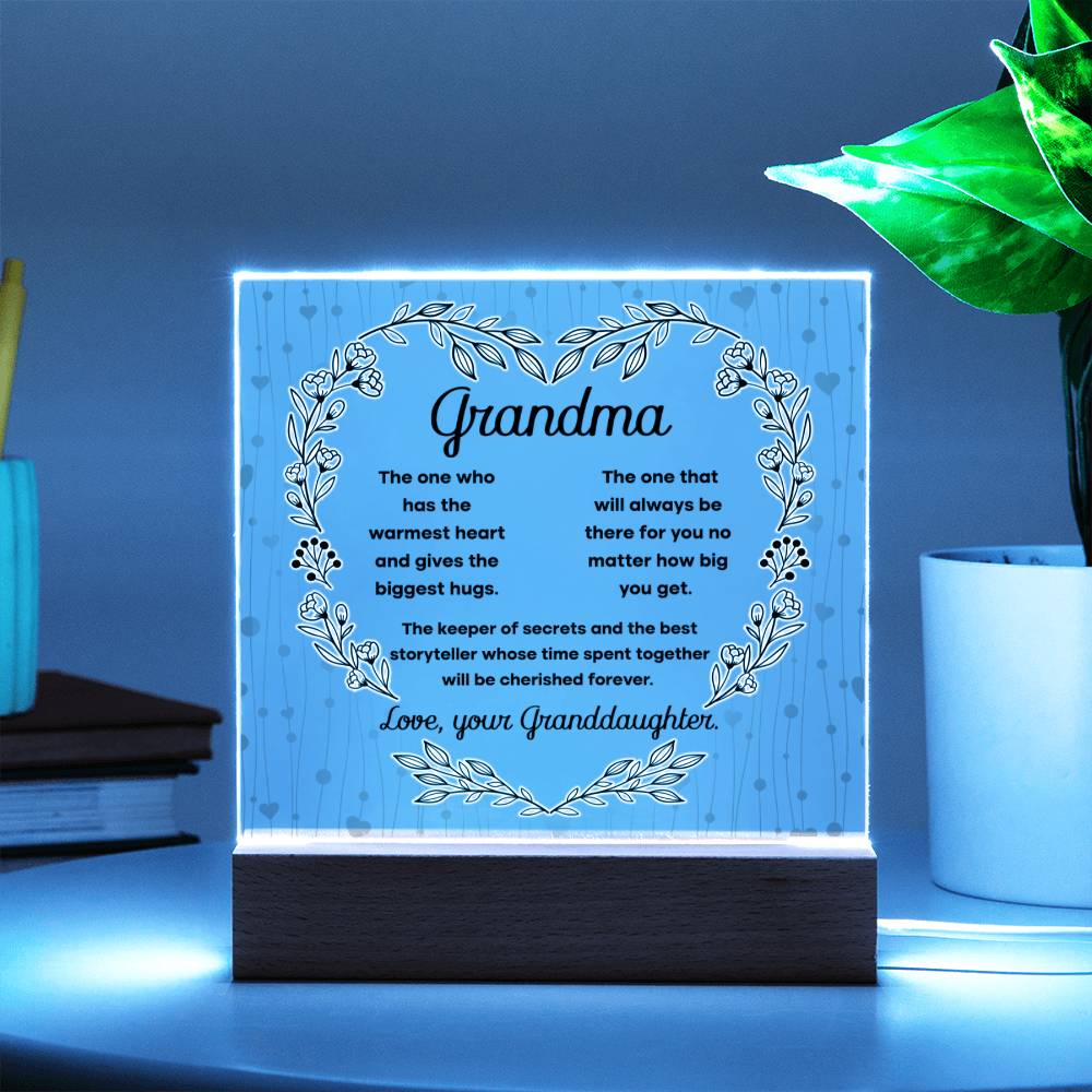 Grandma Cherished Forever - Acrylic Square LED