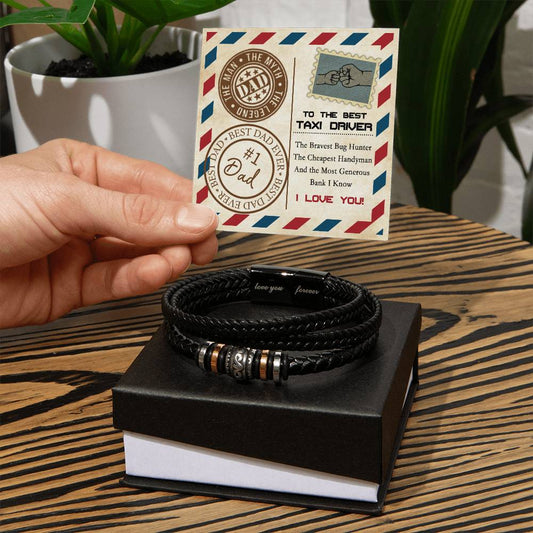 "To the Best Taxi Driver Dad" – Funny Love You Forever Bracelet
