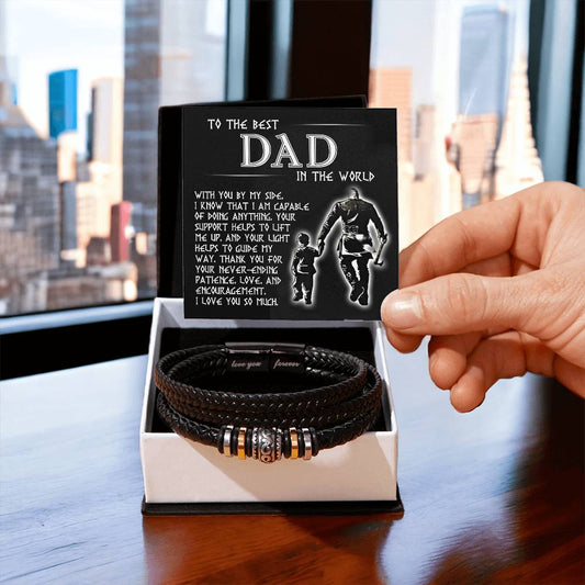 "To the Best Dad" – Sentimental Bracelet