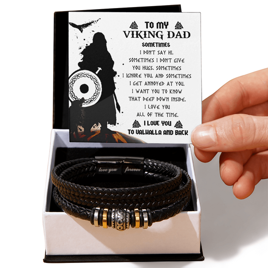 "To My Viking Dad" – Love You Forever Bracelet