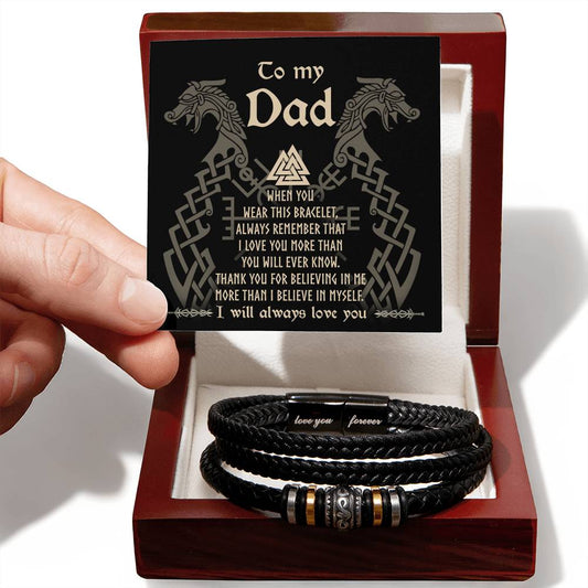 "To My Dad" – Viking-Inspired Love You Forever Bracelet