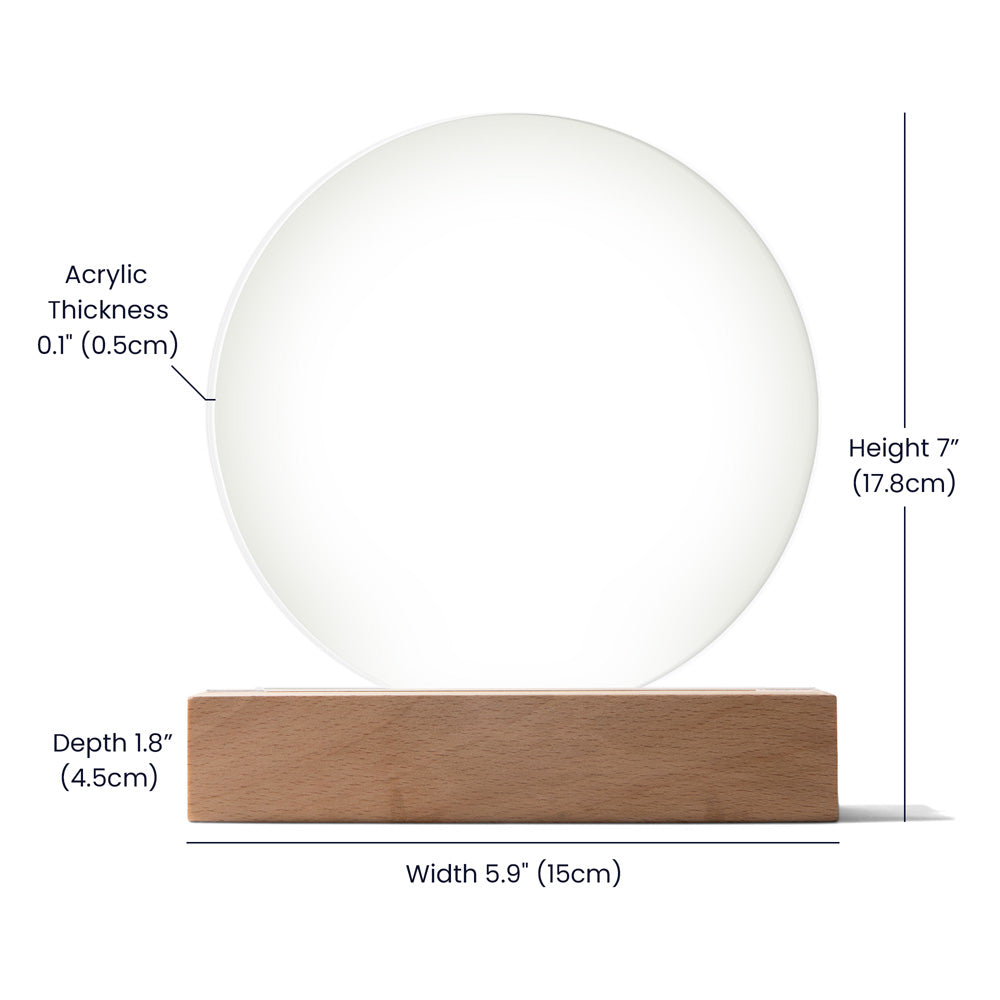 World's Greatest Dad – Star of Fame | Round LED Acrylic Plaque