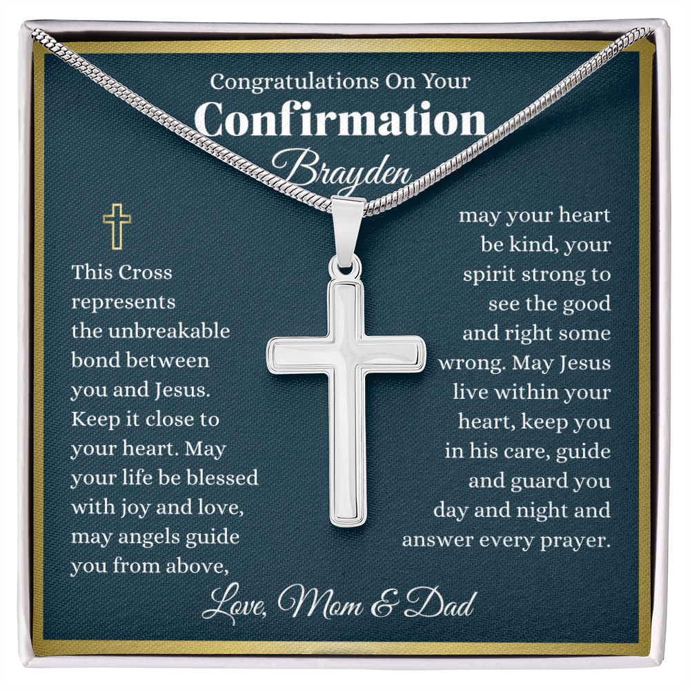 Personalized Confirmation Cross Necklace