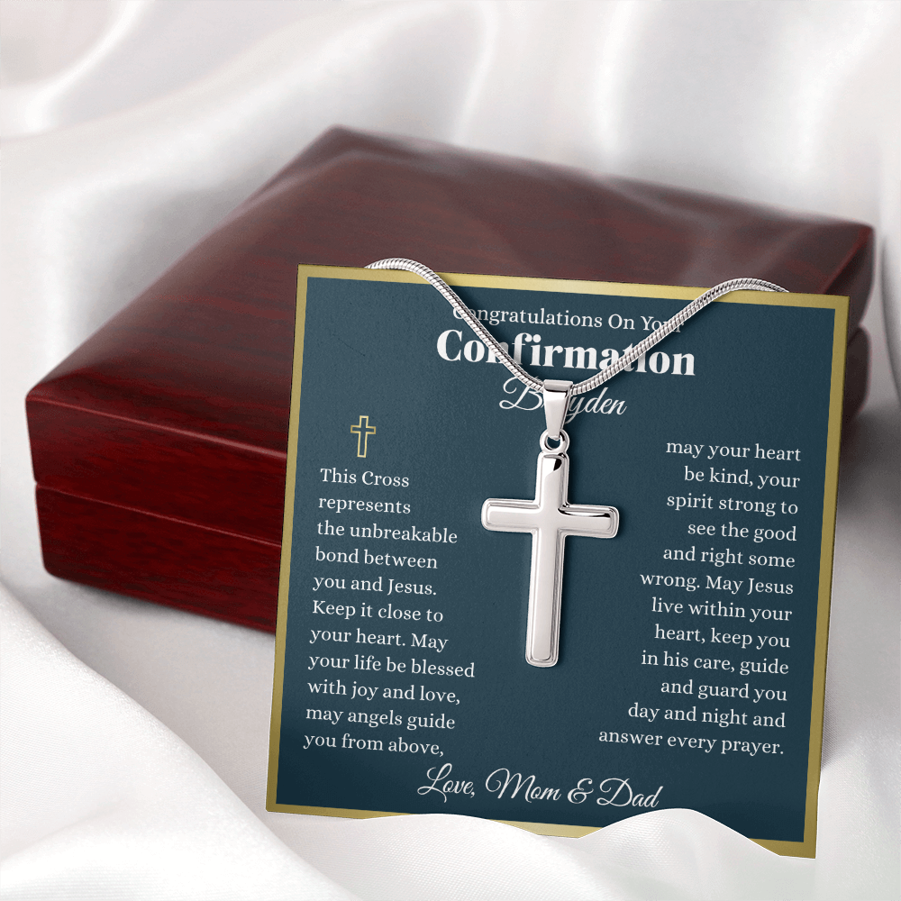 Personalized Confirmation Cross Necklace