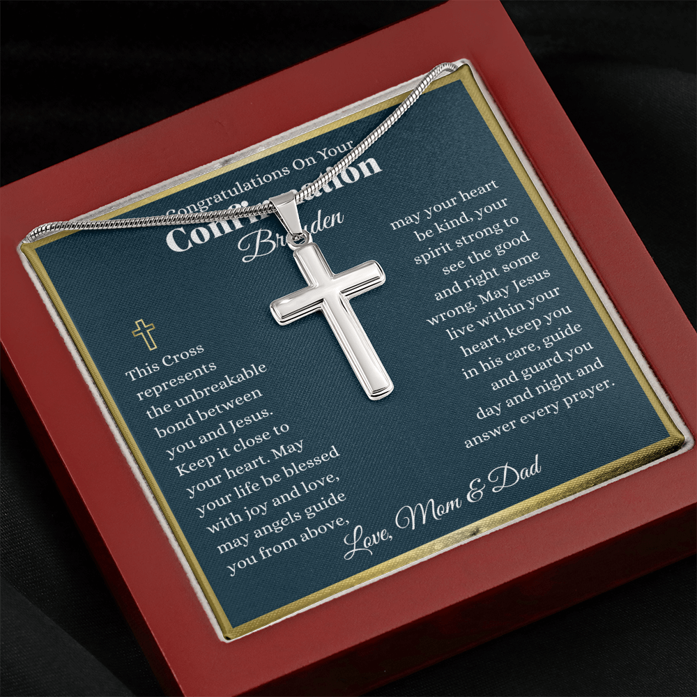 Personalized Confirmation Cross Necklace