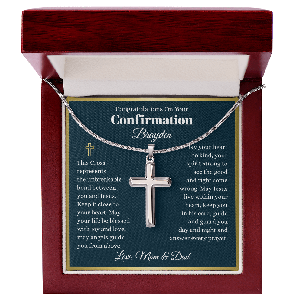 Personalized Confirmation Cross Necklace