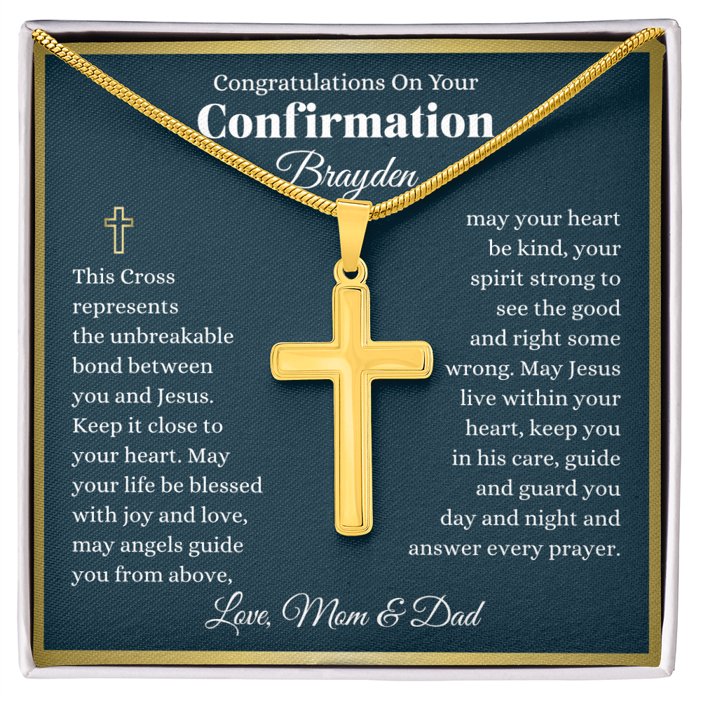 Personalized Confirmation Cross Necklace