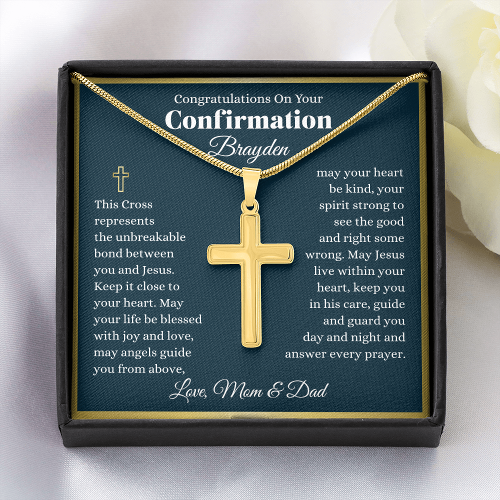 Personalized Confirmation Cross Necklace