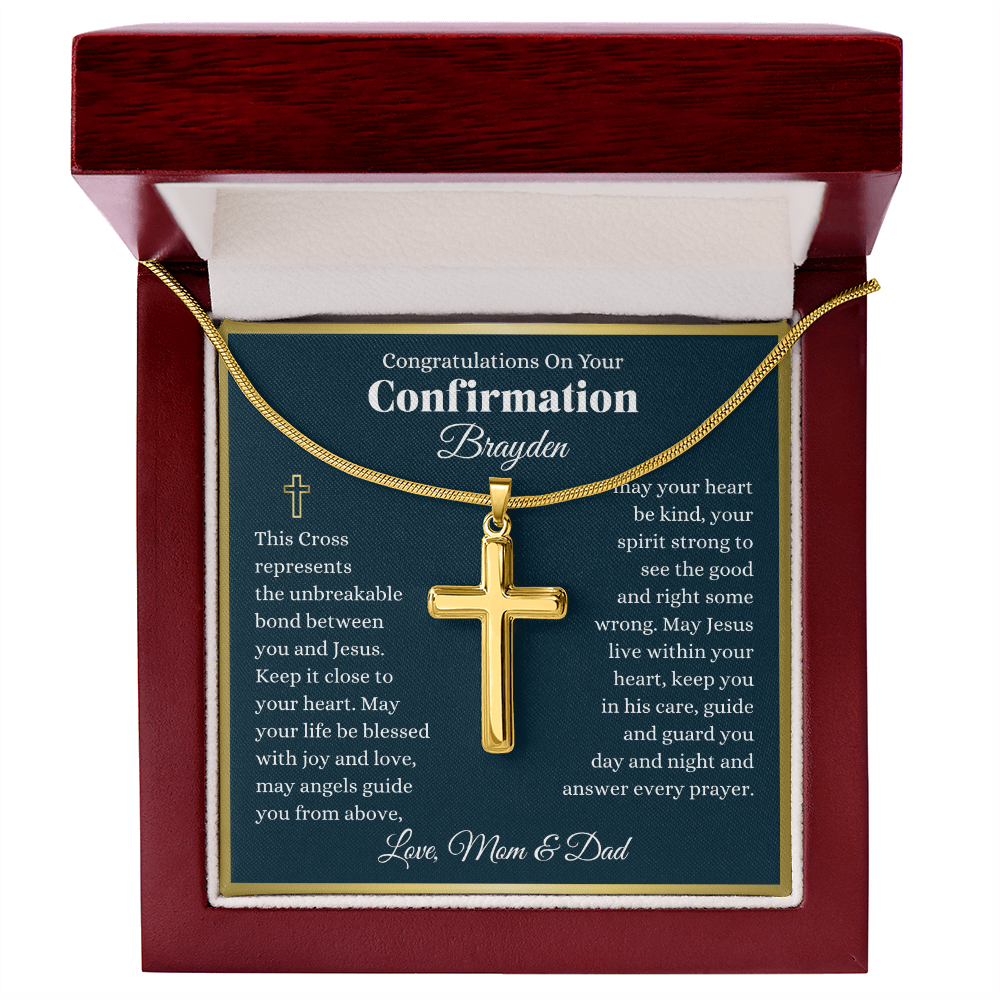Personalized Confirmation Cross Necklace