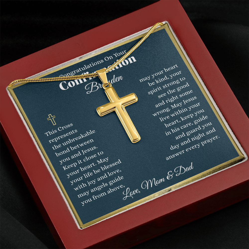 Personalized Confirmation Cross Necklace