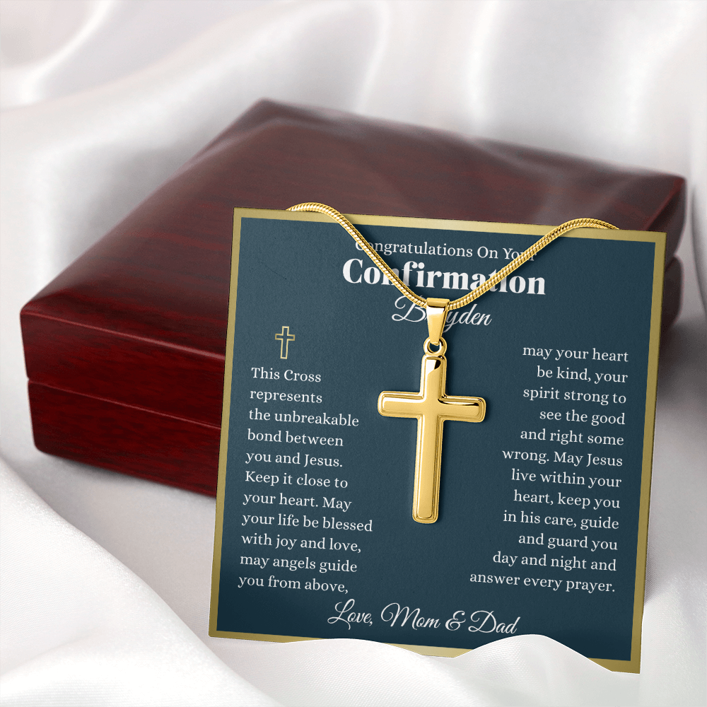 Personalized Confirmation Cross Necklace